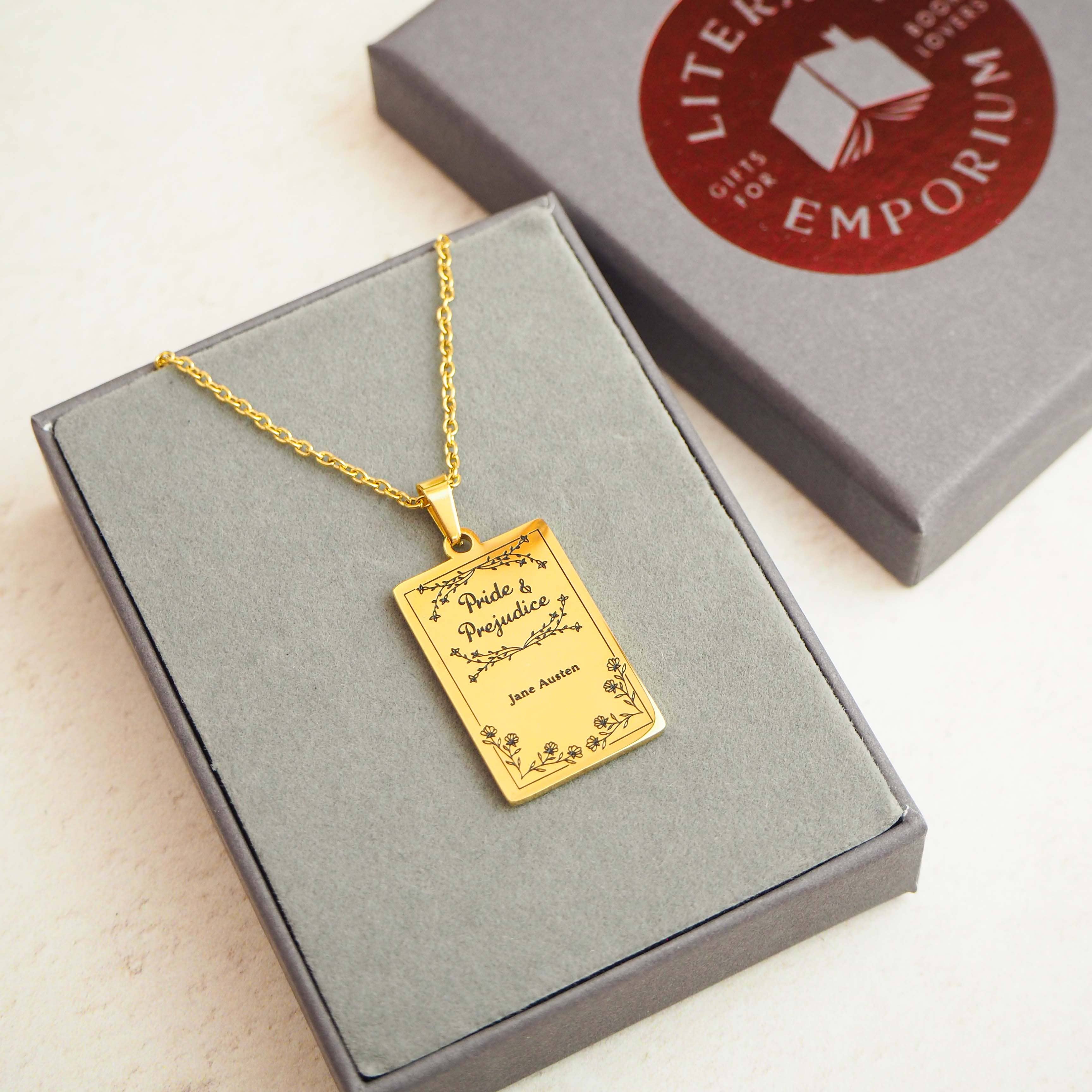 LiteraryEmporium - Halsband med bokmotiv Pride and Prejudice
