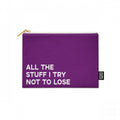 Sminkväska "All the stuff I try not to lose", lila